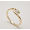 Prsteň s diamantom 0,18 ct zo žltého zlata Golden Eye