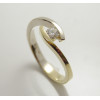Prsteň s diamantom 0,17 ct Golden Eye