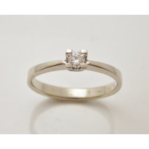 Prsteň s diamantom 0,18 ct z bieleho zlata Promise