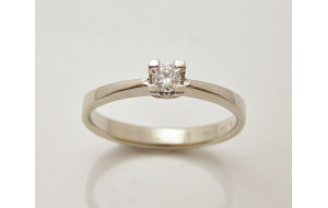 Prsteň s diamantom 0,18 ct z bieleho zlata Promise