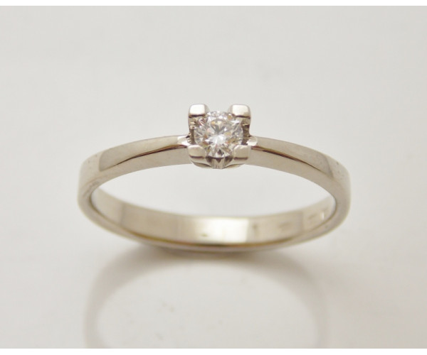 Prsteň s diamantom 0,18 ct z bieleho zlata Promise