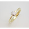 Prsteň s diamantom GIA 0,31 ct zo žltého zlata Flower 