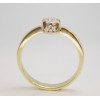 Prsteň s diamantom GIA 0,31 ct zo žltého zlata Flower 