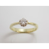 Prsteň s diamantom GIA 0,31 ct zo žltého zlata Flower 