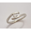 Prsteň s diamantom GIA 0,30 ct z bieleho zlata Golden Eye
