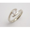 Prsteň s diamantom GIA 0,30 ct z bieleho zlata Golden Eye