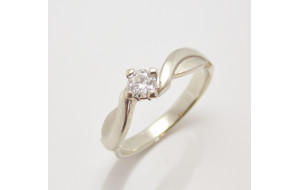 Prsteň s diamantom 0,19 ct z bieleho zlata Melody Prsteň s diamantom 0,19 ct z bieleho zlata Melody