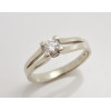 Prsteň s diamantom 0,18 ct z bieleho zlata Princess 