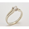 Prsteň s diamantom 0,18 ct z bieleho zlata Princess 