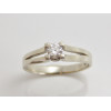 Prsteň s diamantom 0,18 ct z bieleho zlata Princess 