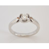 Prsteň s diamantom GIA 0,30 ct z bieleho zlata White Moon