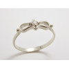 Prsteň s diamantom 0,08 ct  z bieleho zlata Shiny ribbon 