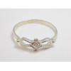 Prsteň s diamantom 0,08 ct  z bieleho zlata Shiny ribbon 