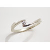Prsteň s diamantom 0,08 ct z bieleho zlata Softly wave Prsteň s diamantom 0,08 ct z bieleho zlata Softly wave