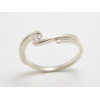 Prsteň s diamantom 0,08 ct z bieleho zlata Softly wave Prsteň s diamantom 0,08 ct z bieleho zlata Softly wave