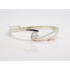Prsteň s diamantom 0,08 ct z bieleho zlata Softly wave Prsteň s diamantom 0,08 ct z bieleho zlata Softly wave