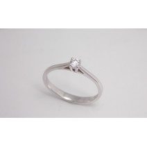 Prsteň s diamantom 0,115ct z bieleho zlata Orion
