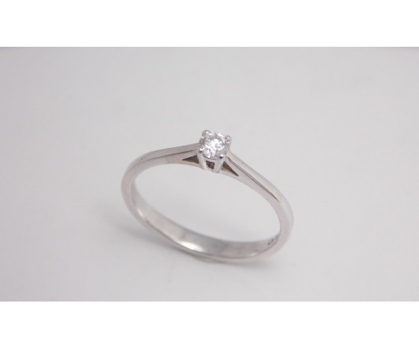 Prsteň s diamantom 0,115ct z bieleho zlata Orion