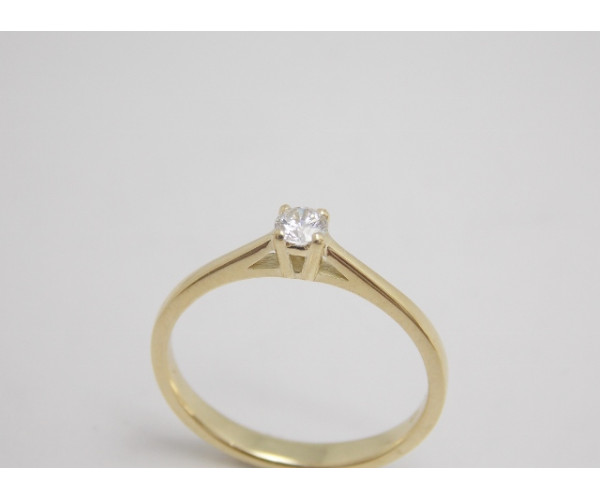 Prsteň s diamantom 0,115 ct  zo žltého zlata Orion