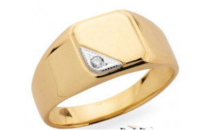Pánsky prsteň žlté zlato JM18