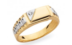 Pánsky prsteň žlté zlato JM20