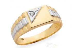 Pánsky prsteň žlté zlato JM03