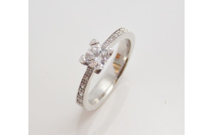 Zásnubný prsteň biele zlato Frances DF1917