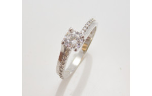Zásnubný prsteň biele zlato Penny DF2531
