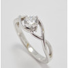 Prsteň s diamantom GIA 0,34 ct z bieleho zlata Ocean