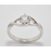Prsteň s diamantom GIA 0,34 ct z bieleho zlata Ocean