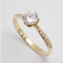 Zásnubný prsteň žlté zlato Valentina