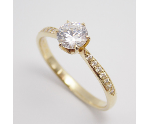 Zásnubný prsteň žlté zlato Valentina