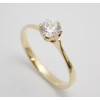 Prsteň s diamantom 0,40 ct  zo žltého zlata Abra
