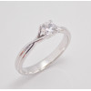 Prsteň s diamantom GIA 0,30 ct z bieleho zlata Avila