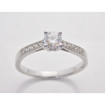 Prsteň s diamantom GIA 0,44 ct z bieleho zlata Gladys 