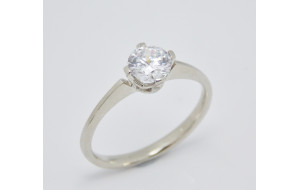 Zásnubný prsteň biele zlato Angelica
