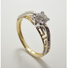 Zásnubný prsteň žlté a biele zlato Antiqua 