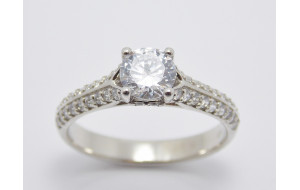 Zásnubný prsteň biele zlato Katherine
